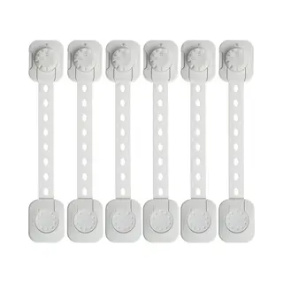 Parabool Kinderslot Kastjes - Zelfklevend Kinderslot - Dubbel Op Slot - Kinderslot Op Maat - Baby Veiligheid - 6 Stuks - Wit