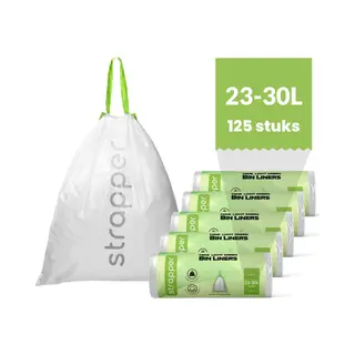 Strapper 125 Afvalzakken Lichtgroen - Geschikt Voor Brabantia En Simplehuman - 23-30 Liter