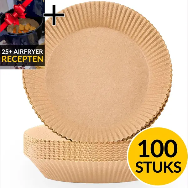 Beyeza Airfryer Xl En Xxl Bakpapier - 100 Stuks - Airfryer Accessoires - Wegwerpbakjes - Papier Bakjes - 20 Tot 23 Cm thumbnail