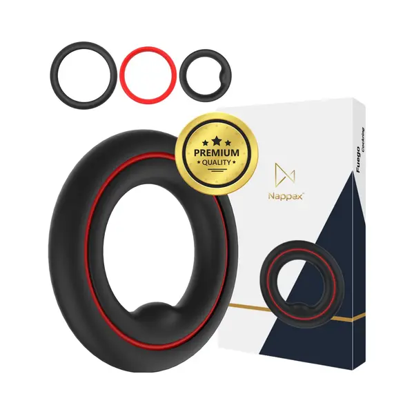 Penisring - Nappex Fuego - Penisringe In 3 Größen Für Härtere Und Längere Erektionen - Penis Ring Aus Hochwertigem Premium Silikon - Penies Ring thumbnail