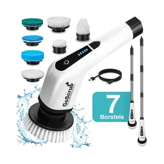 GoScrub® Cleaning King V1 - Elektrische Schoonmaakborstel – Elektrische Schrobber - Schrobborstel – Voor Badkamer Of Keuken – Schrobber Met