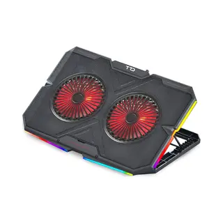 Ttd® Premium Laptop Cooler En Verstelbare Laptop Verhoger - Laptop Standaard Verstelbaar - Laptop Steun - Rotatiesnelheden Tot Boven De 2400 Rpm -