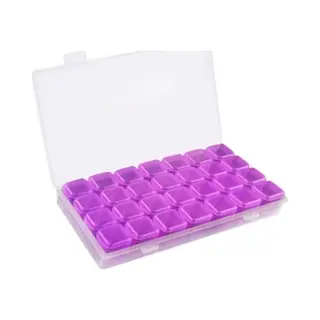 Diamond Painting Opbergbox Met 28 Bakjes - Diamond Painting Opbergdoos - Sorteerdoos - Paars