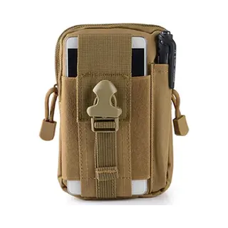 Jumada's - Nylon Heuptas Waterdicht - Outdoor Anti-Diefstal - Wandel Sport - Mobiele Telefoon - Riem - Tas - Groen/bruin