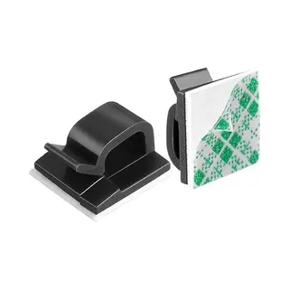 Knaak Kabelhouder Clips - Set Van 10 - Zwart - Zelfklevende Kabel Organizer Voor Bureau & Wand
