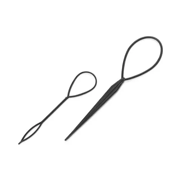 Knaak Haarlussen Set - Styling Tool - 2 Stuks - Zwart - Verschillende Maten thumbnail