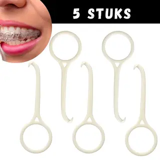 Knaak Orthodontische Aligner Remover - 5 Stuks - Beugel Verwijder Haakje - Wit - Hygiënisch & Handig