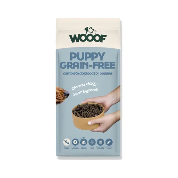 Wooof Welpenfutter Getreidefrei – Trockenfutter Mit Pute & Lachsöl, Für Junior Hunde Aller Rassen, Sensitiv & Gut Verdaulich, Ohne Getreide, 10 thumbnail