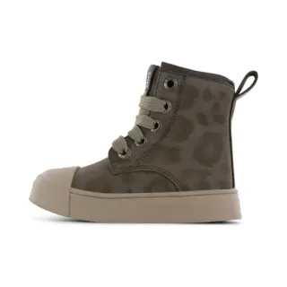 Shoesme Taupefarbener Schnürschuhe Mit Panther-Print