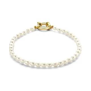 Isabel Bernard | 585er Gold/Perle Armband Damen | Aidee | 17.5cm | IB320063