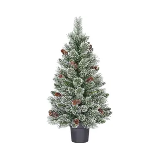 Black Box Trees Vandans Kunstkerstboom In Pot - H90 X Ø48 Cm - Groen Frosted