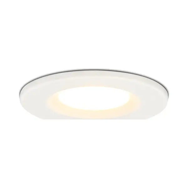 Hoftronic - Venezia Led Einbaustrahler Flach 45mm Weiß 230V - IP65 Wasserdicht - 6W 650 Lumen - 2700K Extra Warmweiß - Dimmbar Spots Für thumbnail