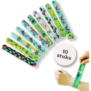 Isa's Friends Uitdeelcadeaus Klaparmbandjes Dino(10pcs) - Traktatie