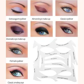 Gear3000 Gear 3000® Eyeliner - Wenkbrauw - Stempel - Stamp - Stencil - Wing - Sjabloon - Herbruikbaar