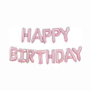 Q2P Happy Birthday Slinger Ballon Verjaardag Versiering Ballonnen Decoratie Feest Versiering Roze Slingers - 1 Stuk