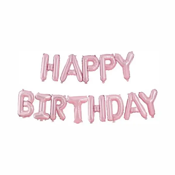 Q2P Happy Birthday Slinger Ballon Verjaardag Versiering Ballonnen Decoratie Feest Versiering Roze Slingers - 1 Stuk thumbnail