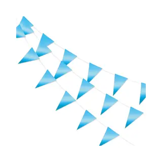 Q2P - Slingers - Verjaardag - Versiering - Vlaggenlijn - Feestartikelen - Feest - Gender Reveal- Slinger - Blauw