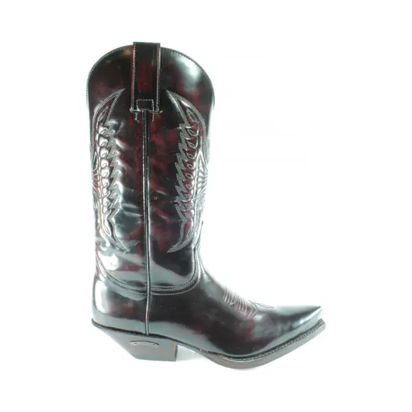 Sendra Boots 2073 Cuervo Florentic Bordeaux Dames Heren Laarzen Cowboy Western Boots Leren Zool Spitse Neus Schuine Hak Glanzend Echt Leer Maat 37 thumbnail