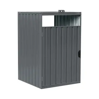 Axi Owen Metalen Containerombouw Antraciet - Kliko Ombouw Voor 1 Afvalcontainer – Max. 240L – Goede Ventilatie