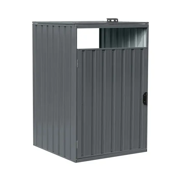 Axi Owen Metalen Containerombouw Antraciet - Kliko Ombouw Voor 1 Afvalcontainer – Max. 240L – Goede Ventilatie thumbnail