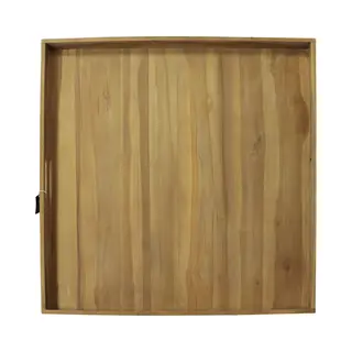 Axi Bayu Teak Dienblad – 60 X 60 X5 Cm – Vierkant Dienblad – Teakhout – Voor Glazen En Tafelaankleding – Voor Binnen En Buiten