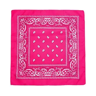 Fako Fashion - Bandana - Hoofddoek - Mondbescherming - Zakdoek - Sjaal - Paisley - Fuchsia