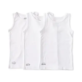 Little Label Ondergoed Jongens - Hemd Jongens Maat 146-152 - Wit - Zachte Bio Katoen - 3 Stuks - Basic Onderhemd - Voordeelset