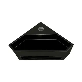 Hoekfontein Wiesbaden Julia 35x35x20cm Solid Surface Mat Zwart