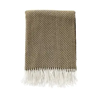 Dutch Decor - Josefien - Plaid 140x180 Cm - Lichtgewicht - Zigzag Patroon - Military Olive - Groen