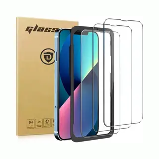 Detepo Screenprotectors Van Glas Geschikt Voor IPhone 12 En IPhone 12 Pro - Gehard Beschermplaatje - Transparant En Krasbestendig – Incl. Installatie Frame