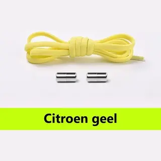 Schoenveters - Citroen Geel - Veters Plat 0.5 Cm - Veters - Elastische Veters - Sneakers - Schoenen - Kleding - Sport - Sportschoenen - Accessoires -