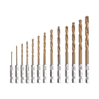 13-delig Hss-TiN Metaalborenset – Titanium Coating - Spiraalboor Set – Borenset – Metaalborenset - Spiraalboren - ø 1, 5 Mm Tot ø 6, 5 Mm -