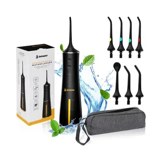 Bolusso Waterflosser - Inclusief 7 Opzetstukken - Reistas - E-book - Volledig Instelbaar - Monddouche - Tongreiniger - Mondverzorging - Tandplak