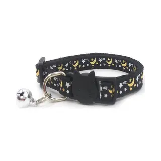 Ace Pets Kattenhalsband Met Veiligheidssluiting – Halsband Kat & Kitten - Kittenhalsband & Kattenbandje Met Belletje - Zwart
