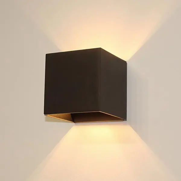 Goliving Lamp– Wandlamp Zwart Binnen En Buiten – Kubuslamp Industrieel – Buitenlamp - Waterdichte Led-verlichting - Energiezuinig En Roestvrij - thumbnail