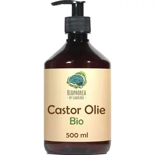 Slaaploos Castor Olie - 500ml - 100% Puur Biologisch Koudgeperst - Wonderolie Voor Huid, Haar En Wimpers - Biophorea Castorolie - Basisolie Voor