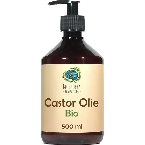 Slaaploos Castor Olie - 500ml - 100% Puur Biologisch Koudgeperst - Wonderolie Voor Huid, Haar En Wimpers - Biophorea Castorolie - Basisolie Voor thumbnail