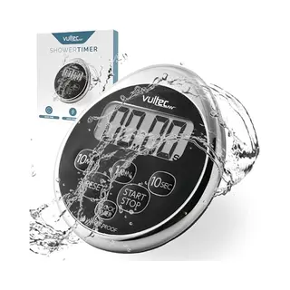 Vultec Douche-timer, Digitale Timer, Waterdicht, Doucheklok, Douchetimer, Digitaal, IPX7