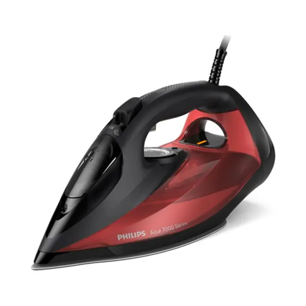 Philips 7000 series DST7022/40 Hv-stoomstrijkijzer zwart/rood thumbnail