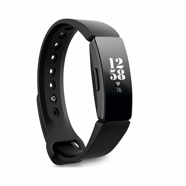 Siliconen Smartwatch Bandje - Geschikt Voor Fitbit Inspire / Inpsire Hr / Inspire 2 Siliconen Bandje - Zwart - Strap-it Horlogeband / Polsband / thumbnail