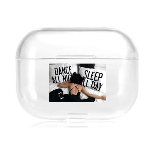 Shieldcase Sleepy Girl Case - Beschermhoes Geschikt Voor Airpods Pro / 2 Pro Case - Doorzichtig Hoesje Met Print - Transparant thumbnail