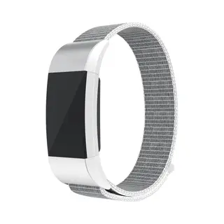 Nylon Smartwatch Bandje - Geschikt Voor Fitbit Charge 2 Nylon Bandje - Zeeschelp - Strap-it Horlogeband / Polsband / Armband