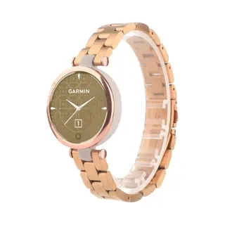 Stalen Smartwatch Bandje - Geschikt Voor Garmin Lily Stalen Band - Rosé Goud - Strap-it Horlogeband / Polsband / Armband