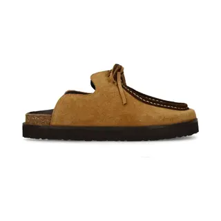 Sacha Beige Suède Clogs Met Bruine Upper