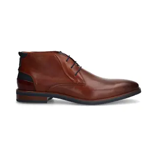 Van Lier Cognacfarbene Lederschnürboots