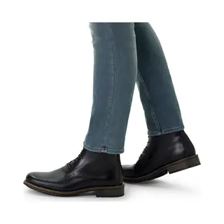 Van Lier Schwarze Lederschnürboots