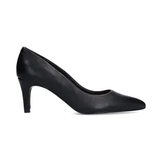 Manfield Geschlossene Schwarze Lederpumps