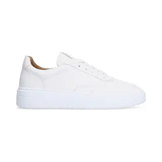 Manfield Weiße Ledersneaker