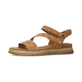 No Stress Cognacfarbene Ledersandalen