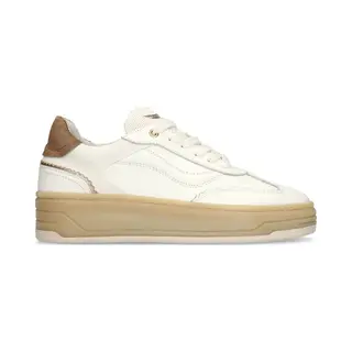 Manfield Weiße Ledersneaker